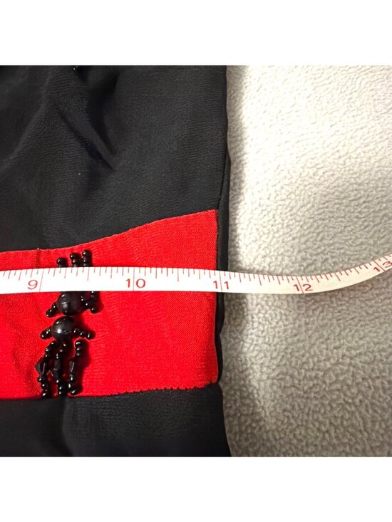 NWT Pink Sheila Black & Red Sleeveless Dress With Lace & Bead Whimsygoth Vampire - Picture 5 of 6